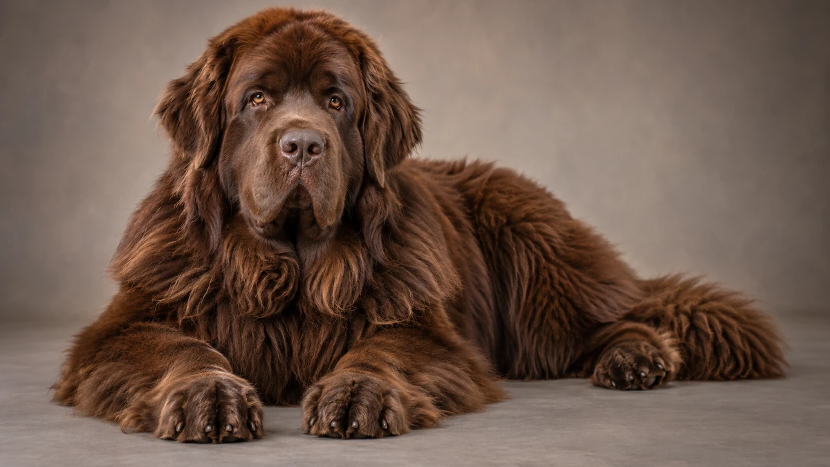 Newfoundland Köpek köpek — kahve (bronze) renk