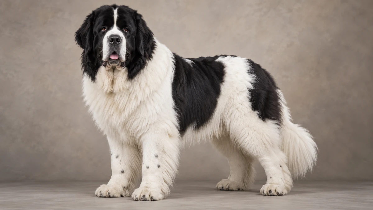 Newfoundland Köpek köpek — Landseer (beyaz-siyah) renk
