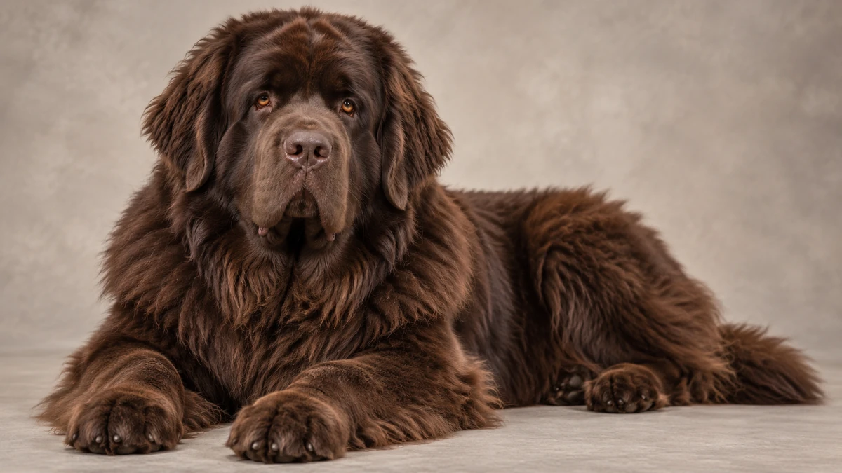 Newfoundland Köpek köpek — koyu kahve renk